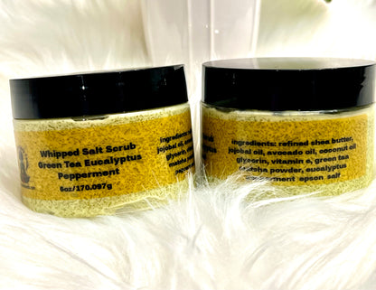 Green Tea Eucalyptus Peppermint Salt Scrub